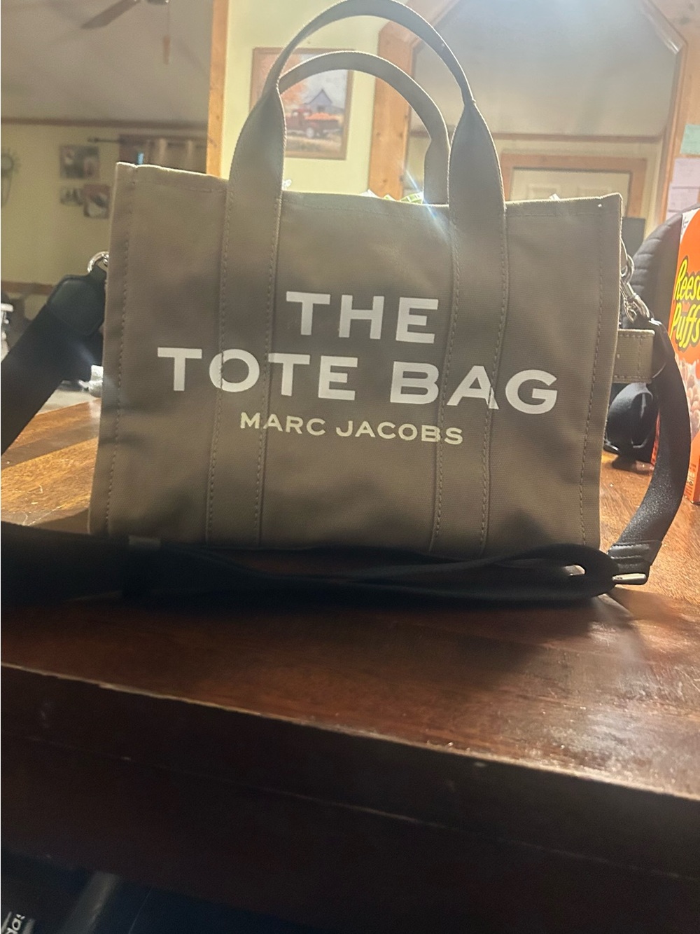 Marc Jacobs The Tote Bag - Brown with White Logo